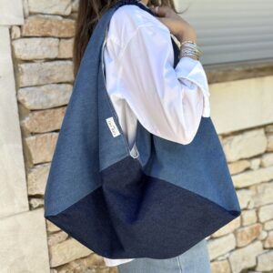 Gros Sac cabas uni - Jean clair & Jean foncé