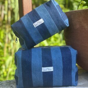 Trousse de toilette patchwork - Jean clair & Jean foncé
