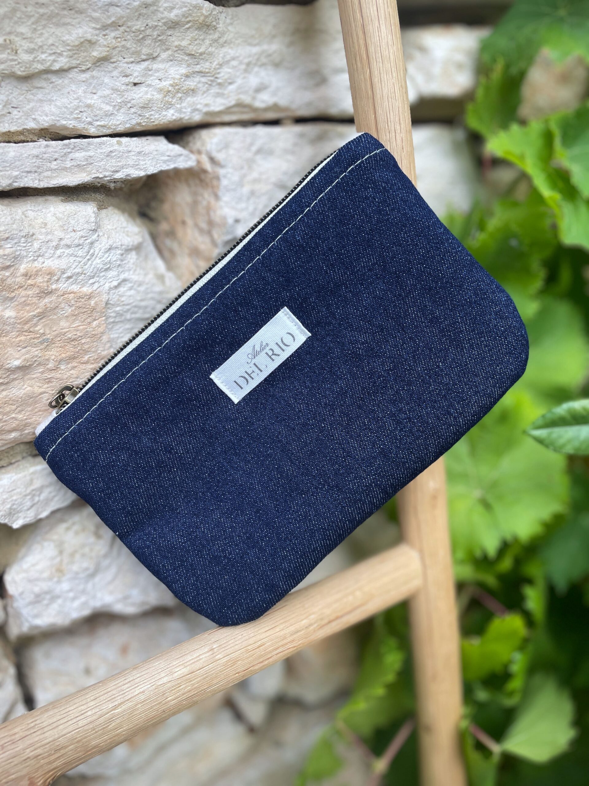 Pochette plate (S) - Jean foncé