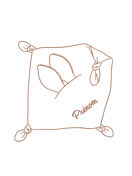 Doudou lapin personnalisable