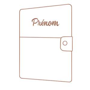 Protège carnet de santé personnalisable - Bicouleur Gaze de coton