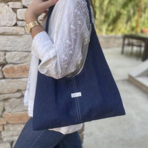 Sac cabas uni - Jean foncé
