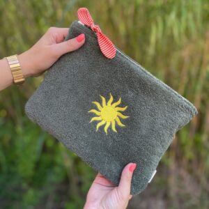 Pochette plate (M) - Eponge vert kaki