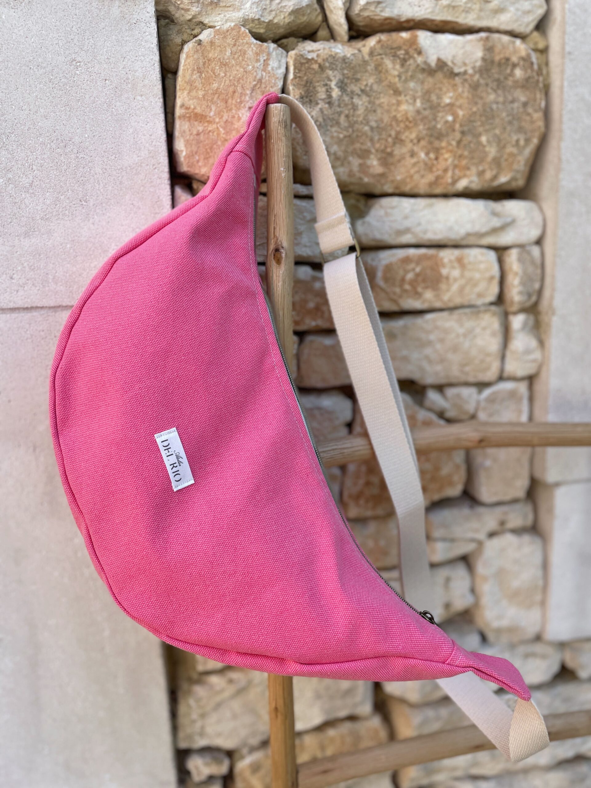 Gros sac banane uni - Rose – Image 2