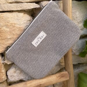 Pochette plate (S) - Gris chiné