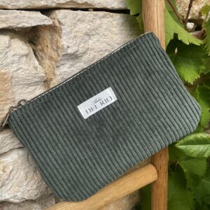 Pochette plate (S) - Velours côtelé kaki