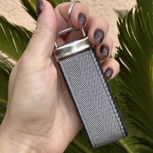 Porte-clés - Métallisé gris et noir