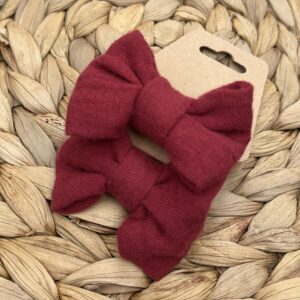 Chouchou enfant (lot de 2) - Rouge bordeaux