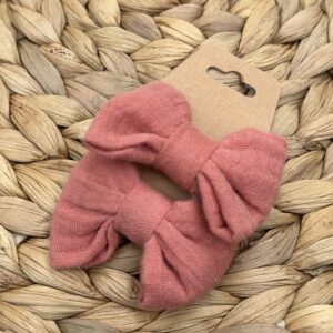 Chouchou enfant (lot de 2) - Rose marsala