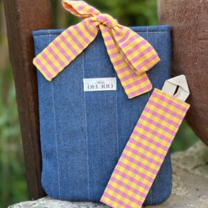 Pochette pour livre - Jean clair - Marque page vichy