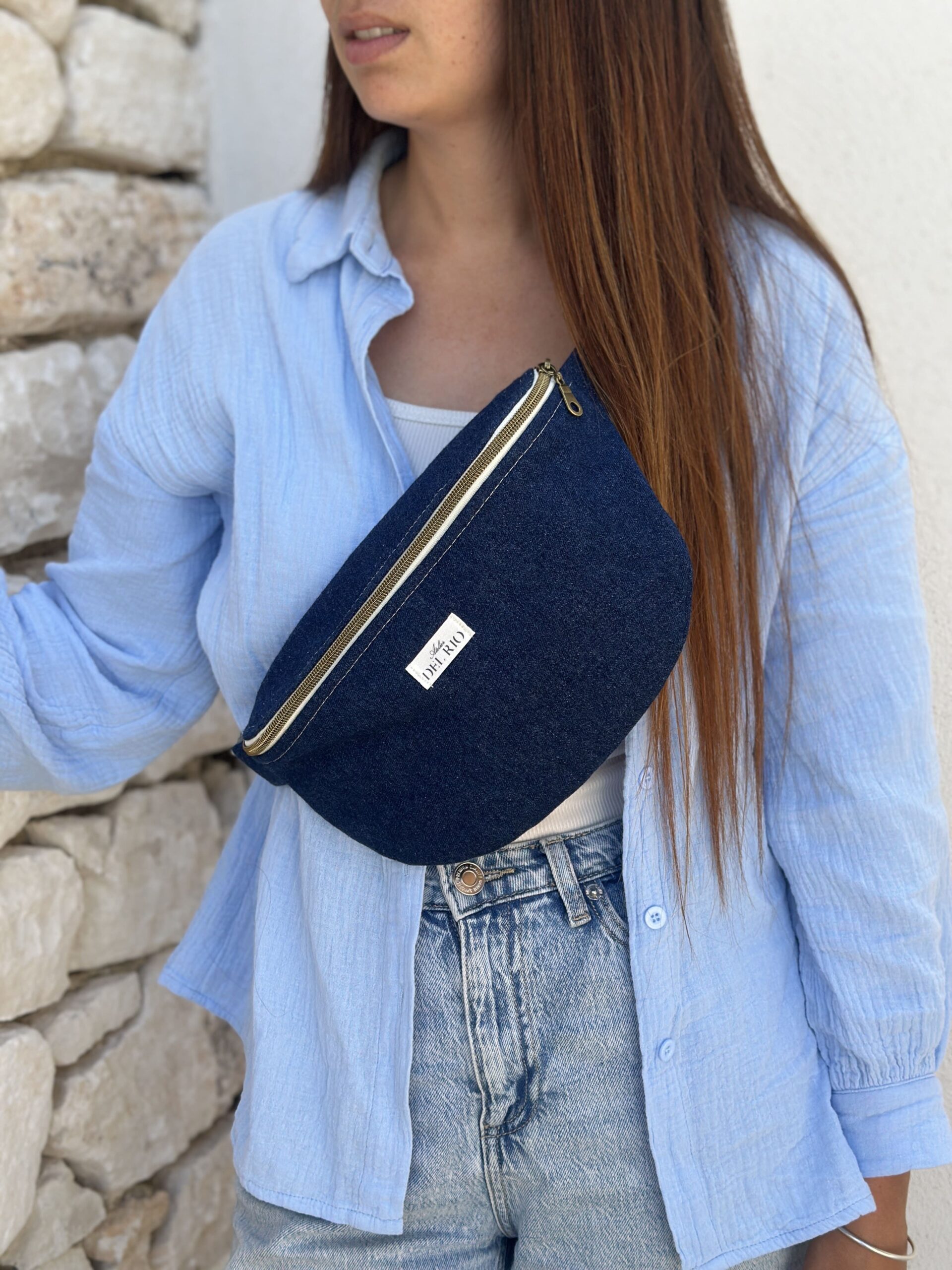 Sac banane uni - Jean foncé