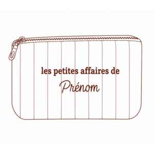 Pochette personnalisable "les petites affaires de" - Matelassée