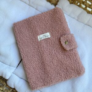 Protège carnet de santé - Bouclette rose