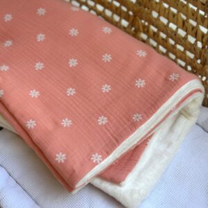 Couverture chaude - Imprimé Fleurie rose